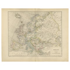Political Map of Europe – Nieuwe Hand-Atlas by Frijlink
van Otterloo, 1876