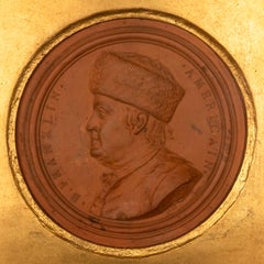 Political Terracotta Portrait Medallion Benjamin Franklin JeanBaptiste Nini 1777