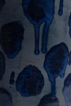 Sgabello in gres smaltato Polka 01 di Pascale Girardin