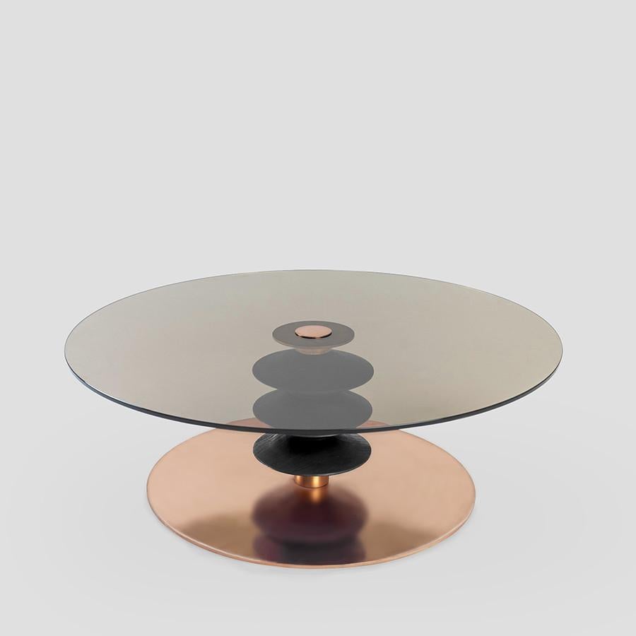 Mexicain Polka, table basse en frêne noir en vente