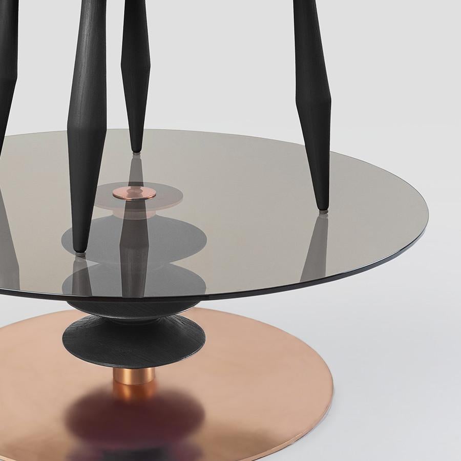 XXIe siècle et contemporain Polka, table basse en frêne noir en vente