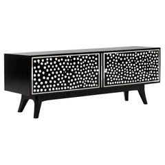 Polka Dot Inlay Schwarze Medienkonsole