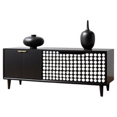 Polka Dot Inlay Schwarze Medienkonsole