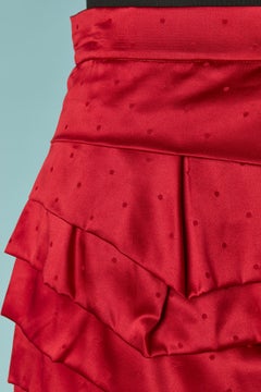 Minigonna in seta jacquard a pois con volant ALEXANDRE VAUTHIER COUTURE