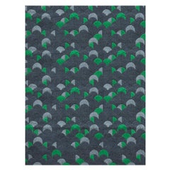 Polka Dot Style Customizable Cove Rectangle in Green Large