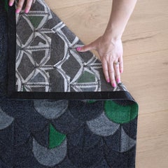 Polka Dot Style Customizable Cove Rectangle in Green X-Large