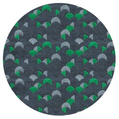Polka Dot Style Customizable Cove Round in Green Medium