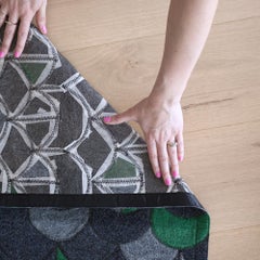 Polka Dot Style Customizable Cove Round in Green Small