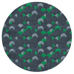 Tondo personalizzabile in stile Dot Dot Dot in verde X-Large