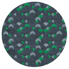 Grande table ronde personnalisable en forme de couvercle en vert à pois de style Polka Dot