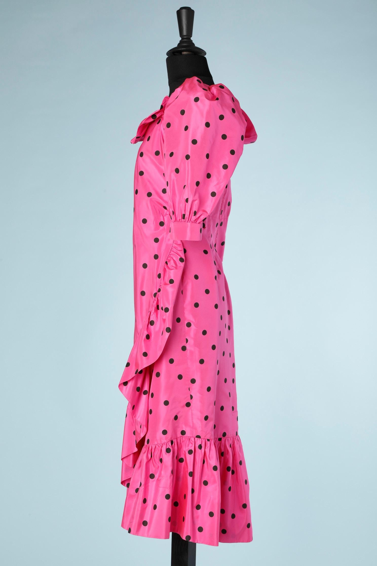 Polka dots 80's cocktail dress Nina Ricci 