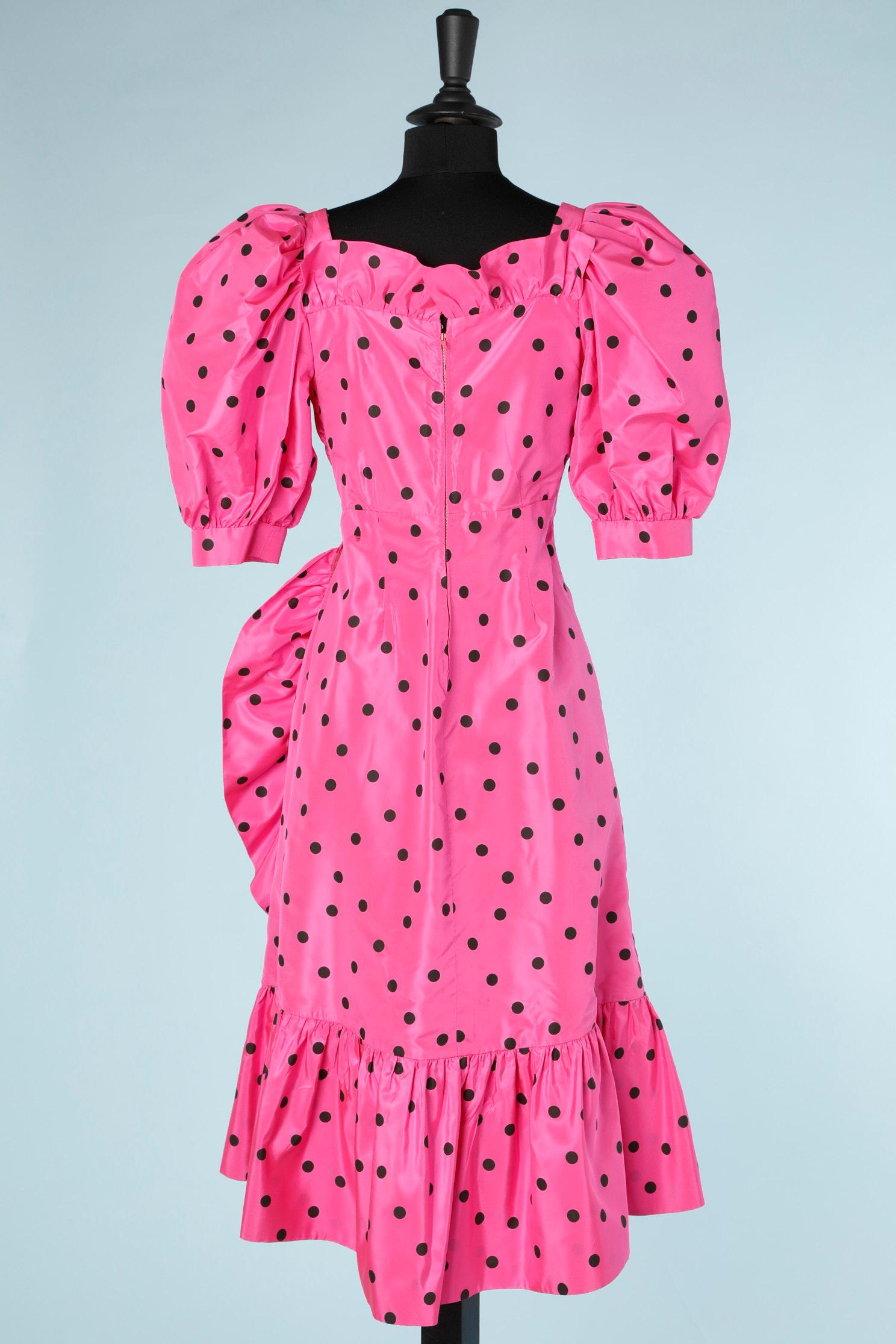 Women's Polka dots 80's cocktail dress Nina Ricci 