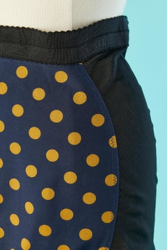 Polka dots sheath-skirt see-through on the side Gaultier Junior Circa 1990's