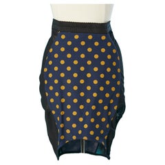 Polka dots sheath-skirt see-through on the side Gaultier Junior Circa 1990's 