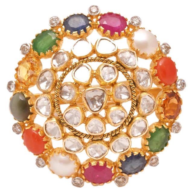 Navratan set in gold Clearance