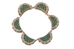 Natural 6.46cts Polki, 7.60cts Rose & 17.99cts Semi Stone Bracelet in 18k Gold