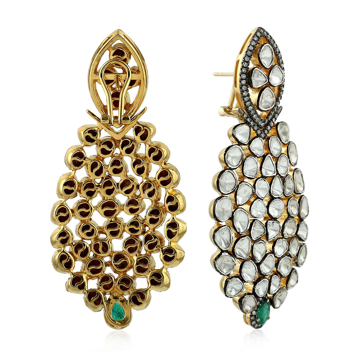 polki diamond earrings