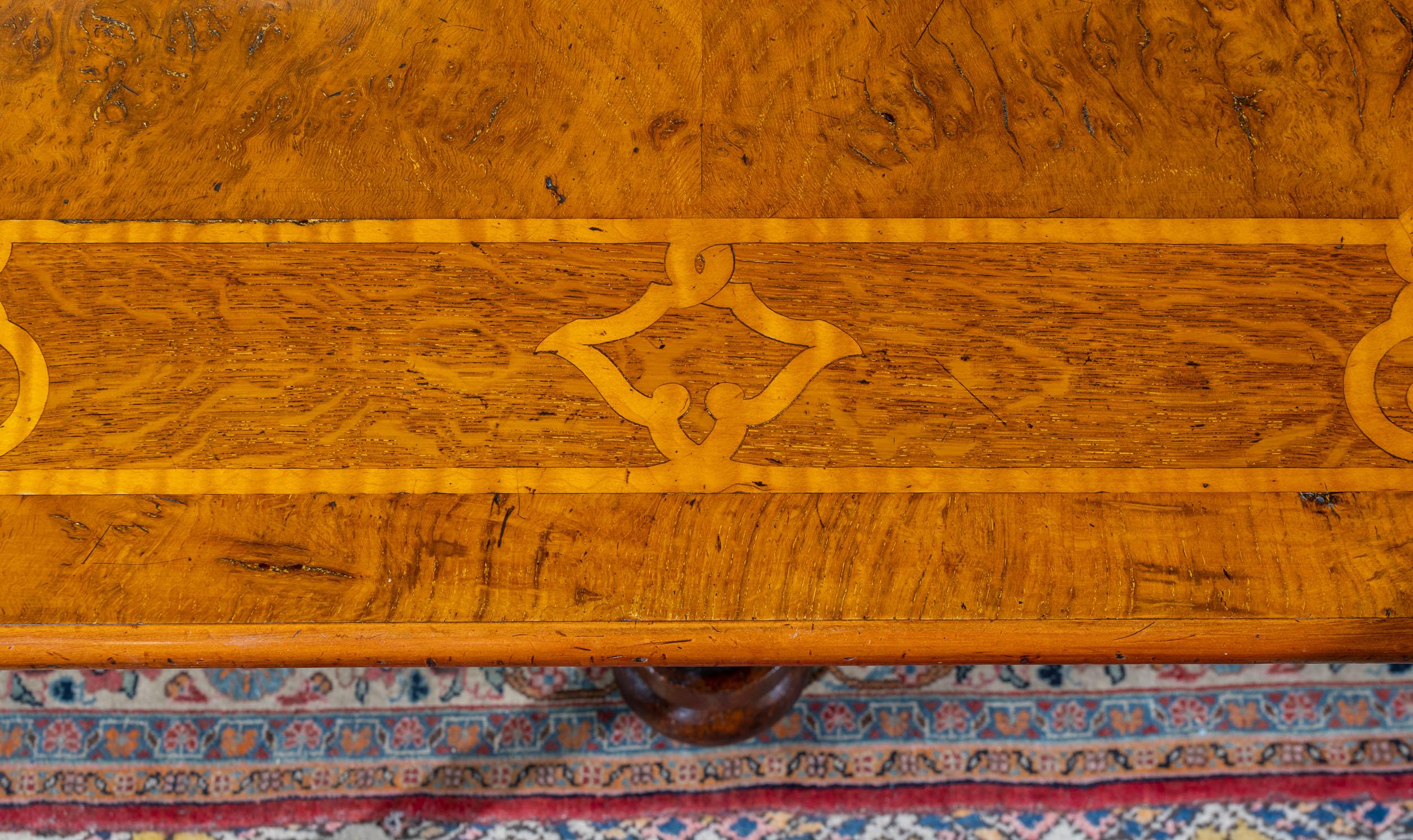 19th Century Pollard Oak Inlaid Octagonal Centre Table