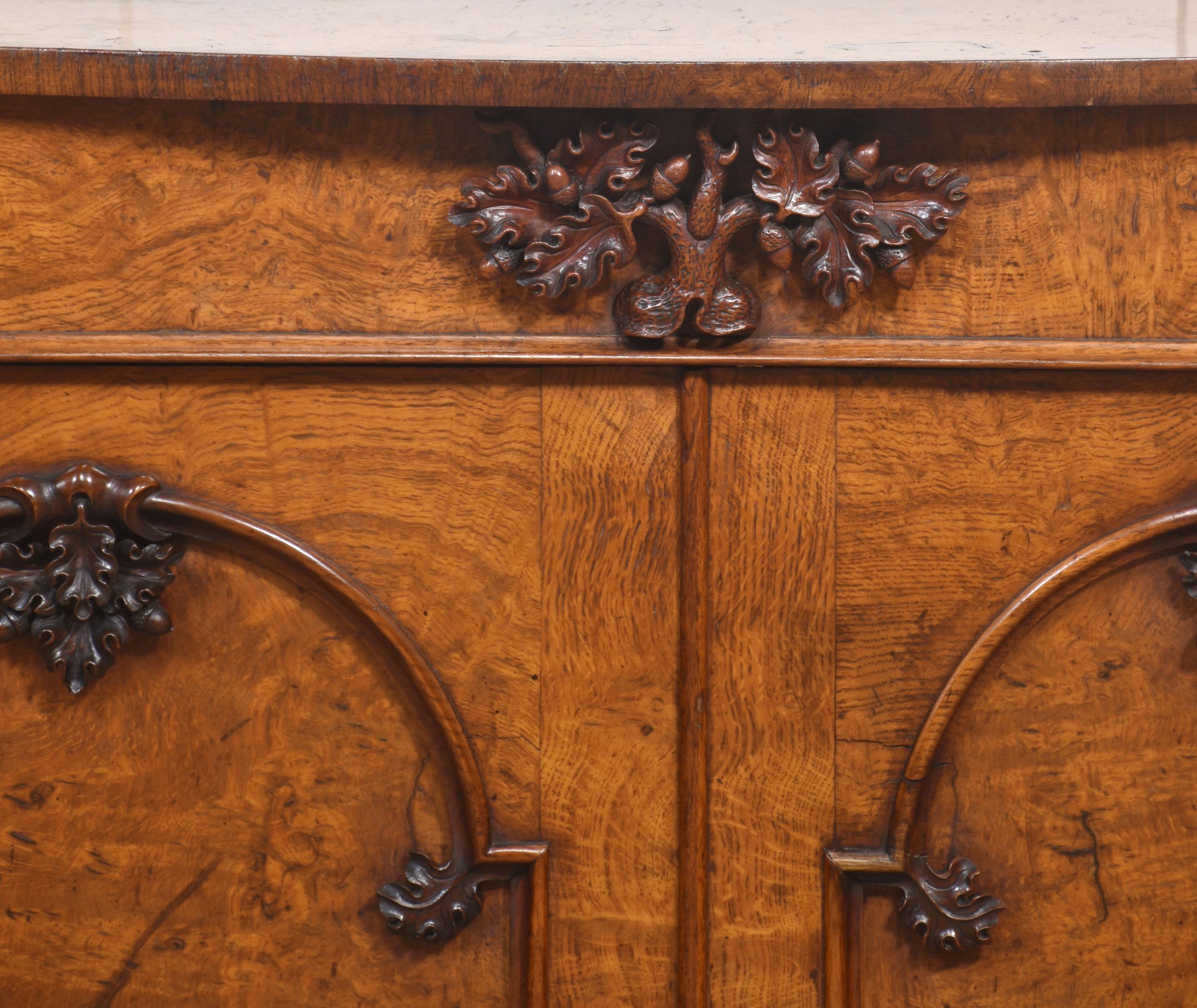 British Pollard oak two door sideboard For Sale