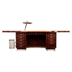 Bureau de direction Pollaro Ruhlmann Reproduction Granet Macassar Ebony