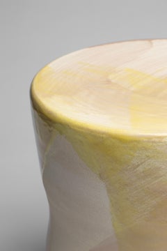 Taburete de gres esmaltado Pollen Unique de Pascale Girardin