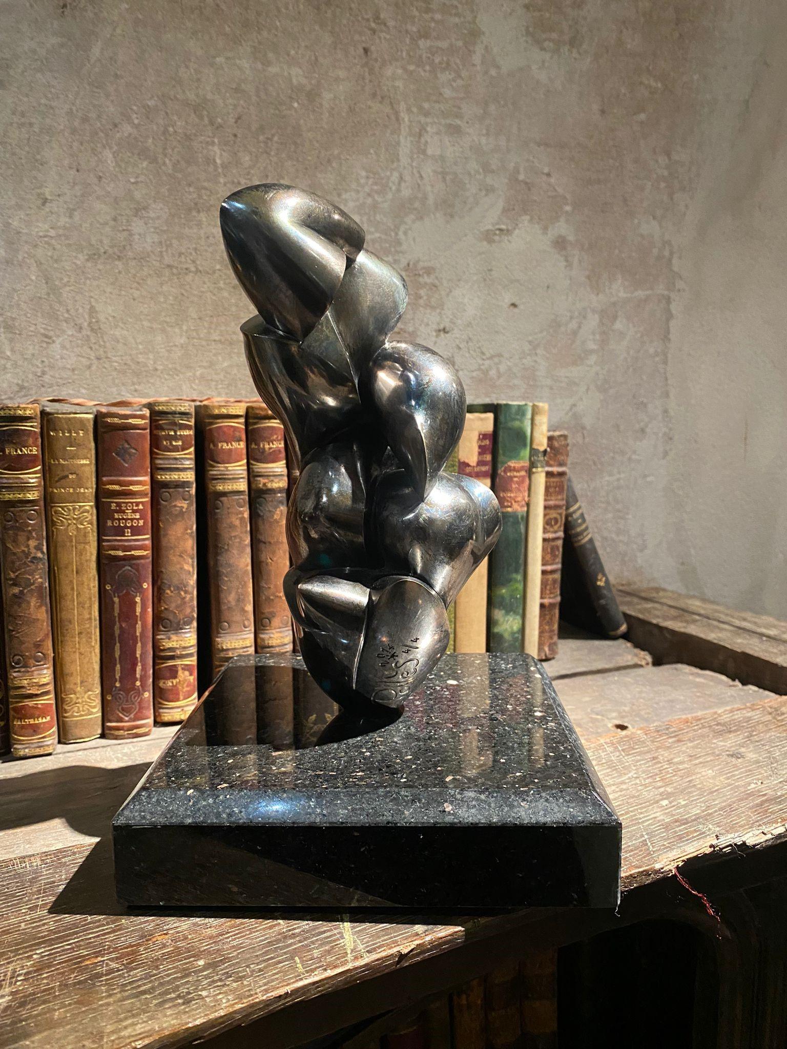 -Chrysclithe by Pollès
-Bronze
-2012
-Signature on the bottom left
-Edition 4/4
-Manufactured in Artist‘s Studio, France

Pollès's sculptures, by creating a vision of the moving being, polished and
smoothed, break the pureness of aestheticism. He