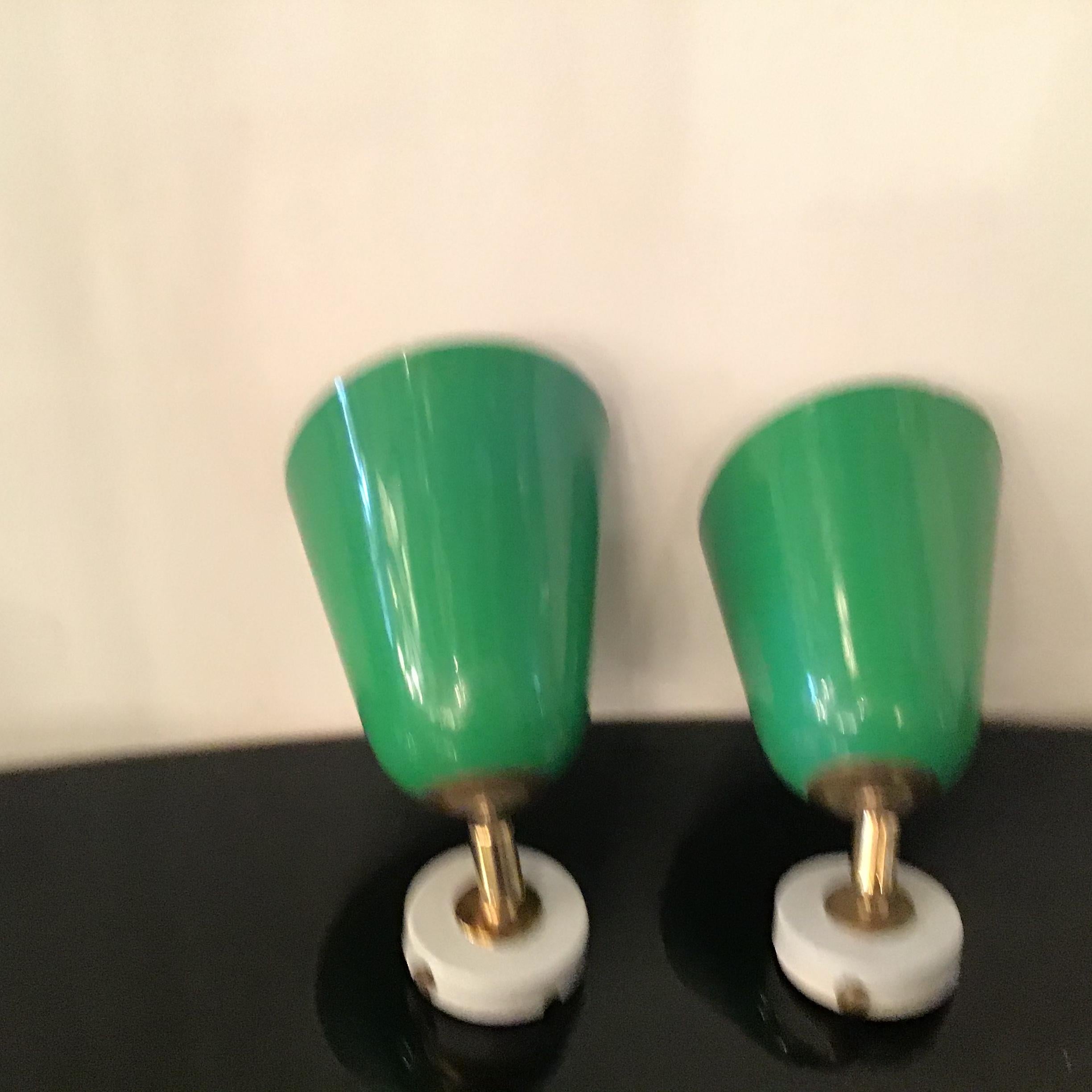 Other Pollice Sconces Adjustable Brass Metal 1950 Italy