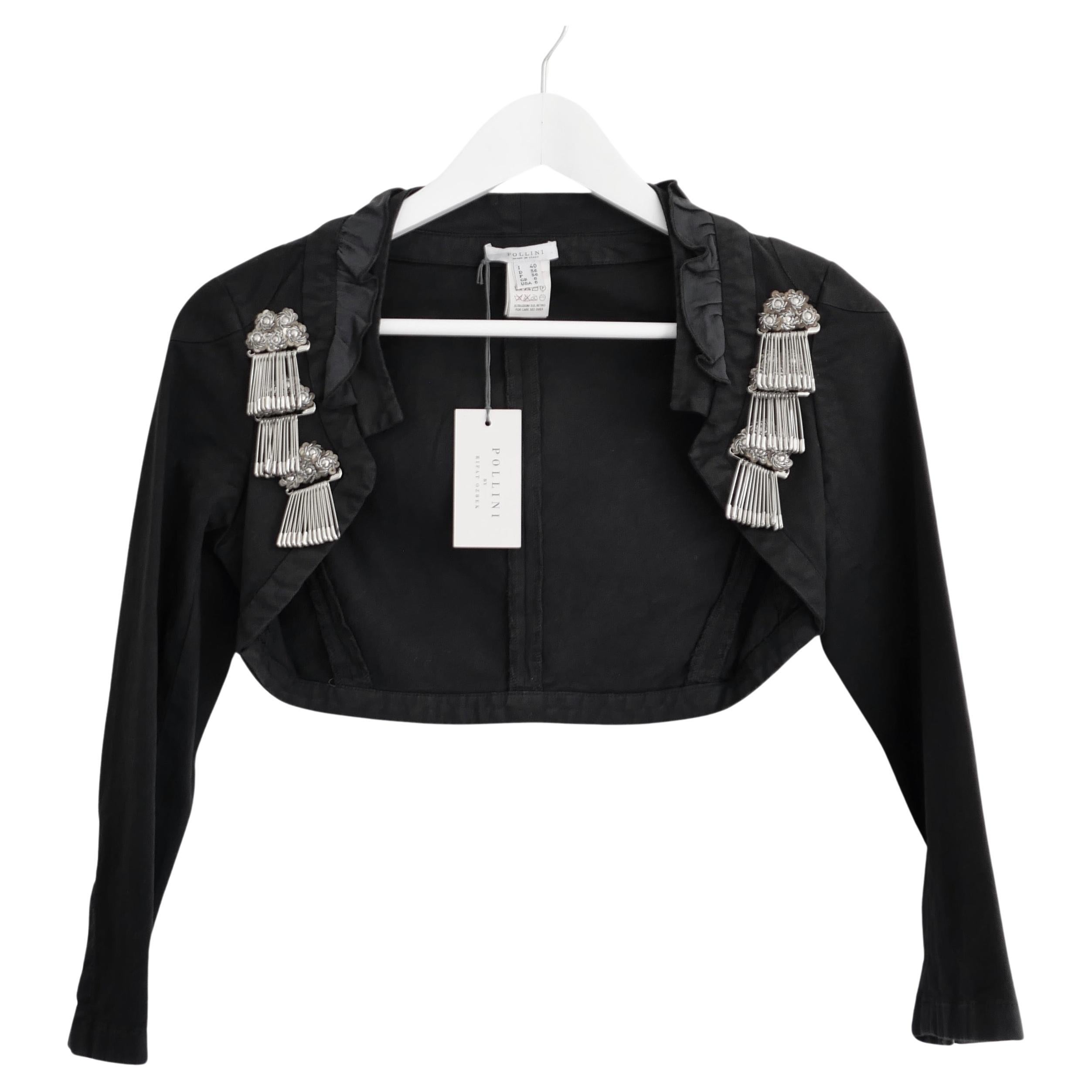 Pollini Vintage SS06 Embellished Cropped Jacket For Sale