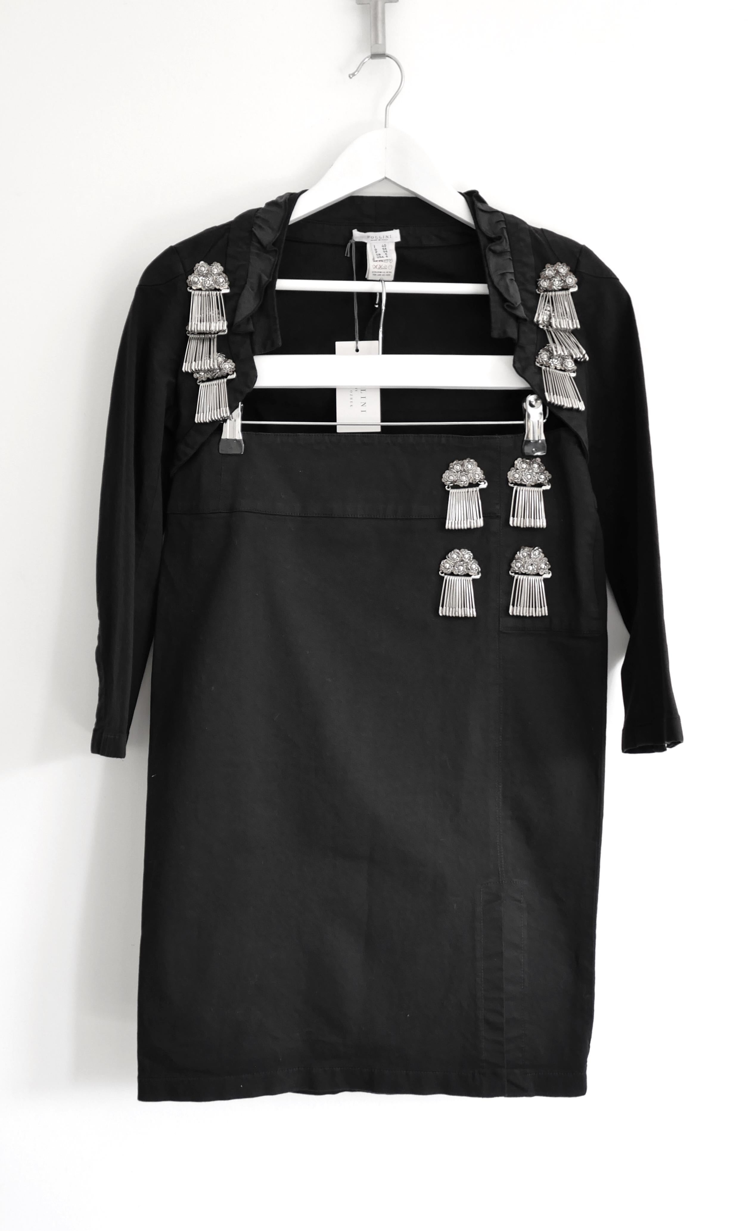Pollini Vintage SS06 Embellished Pencil Skirt For Sale 4