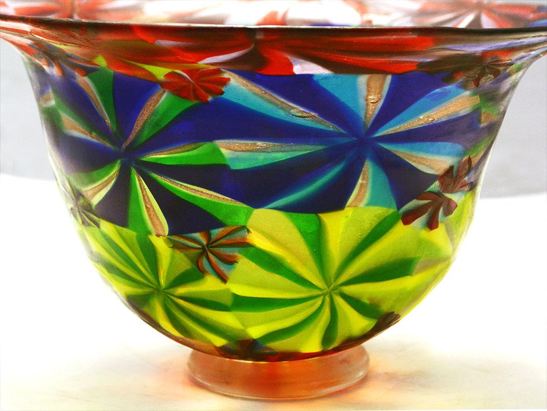 Italian Pollio Perelda for Flli.Toso Murano Stellato Bowl, 1960s For Sale