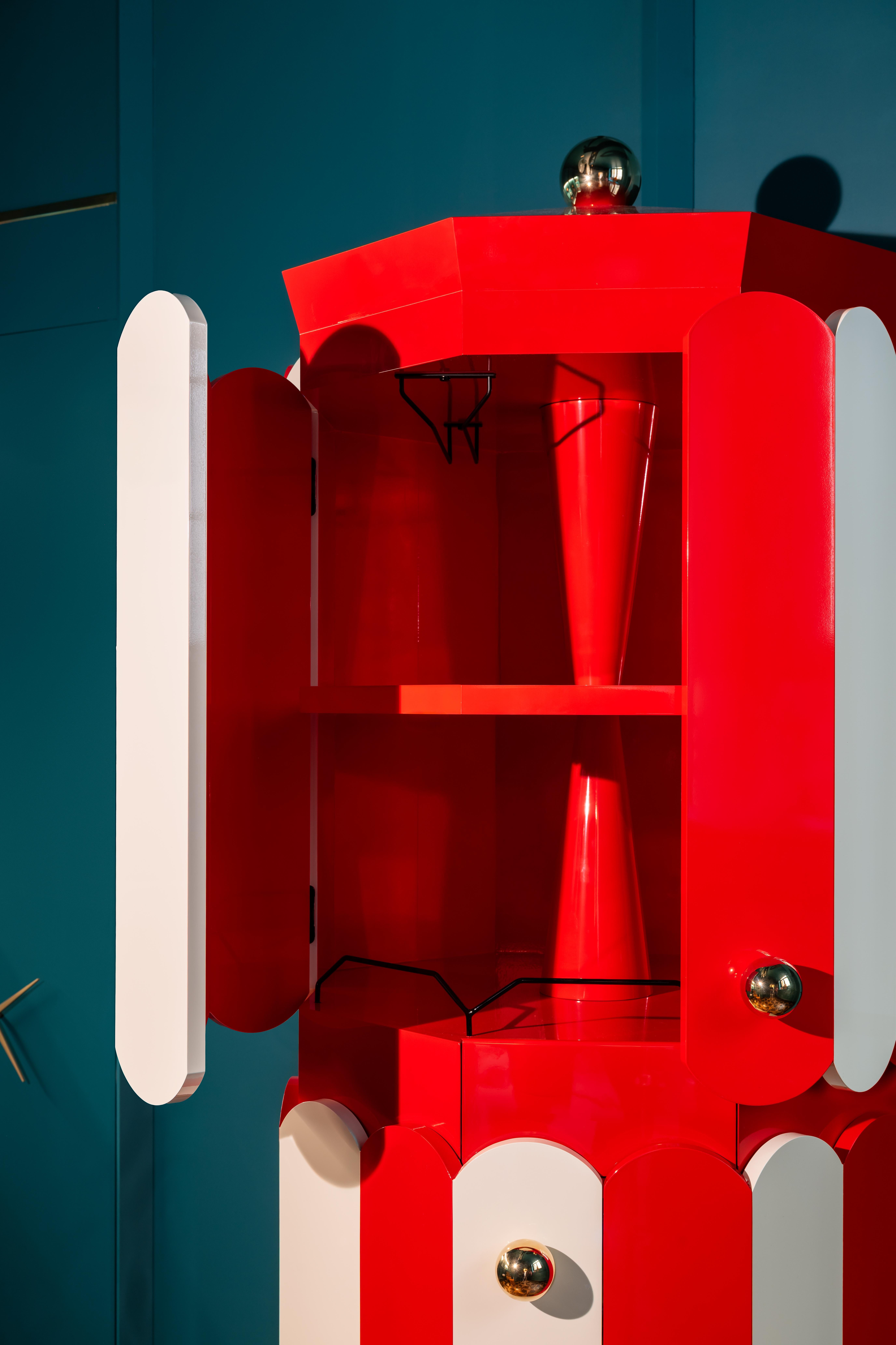 Pollock Bar Cabinet in aluminum by altreforme For Sale 4