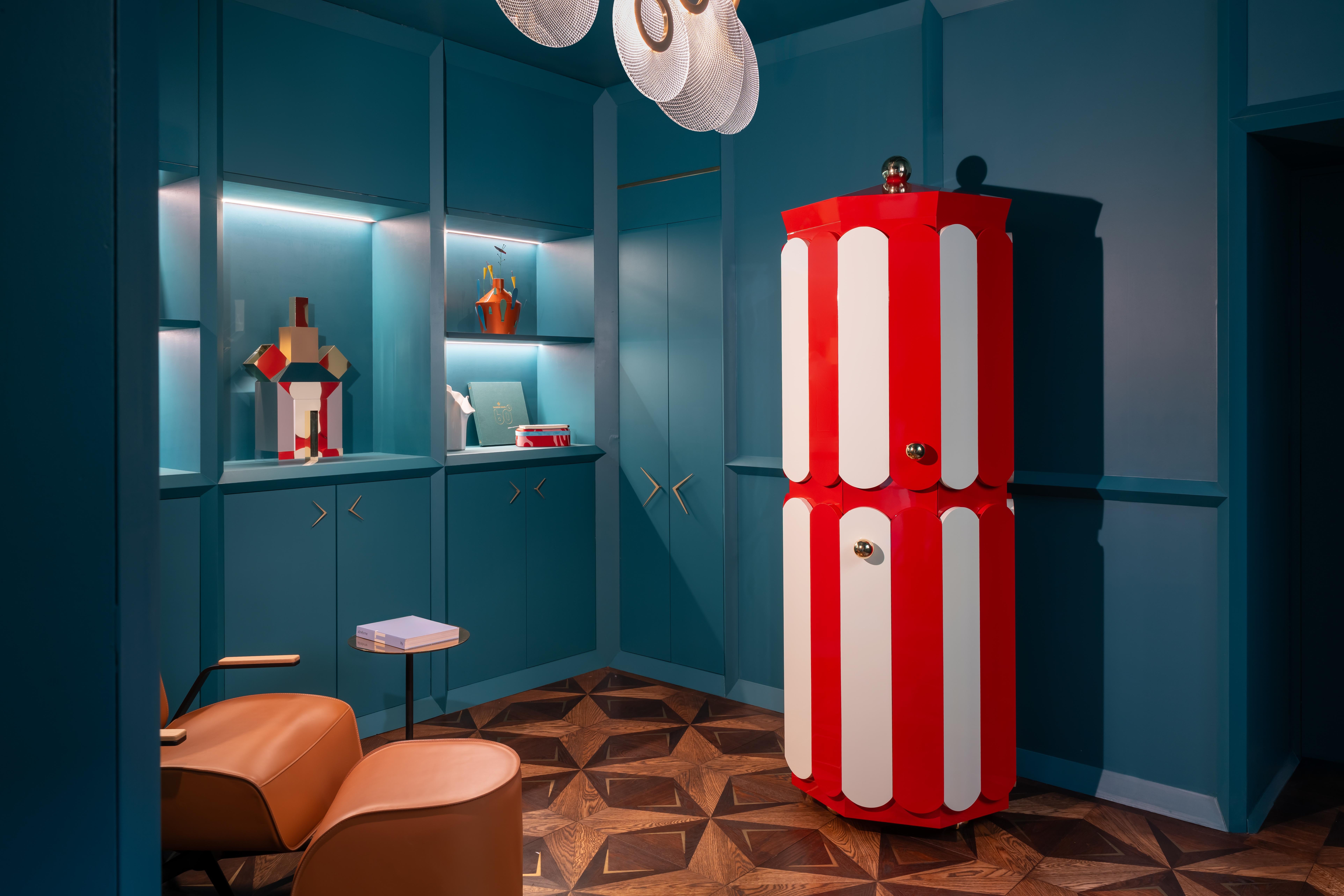 Pollock Bar Cabinet in aluminum by altreforme For Sale 5