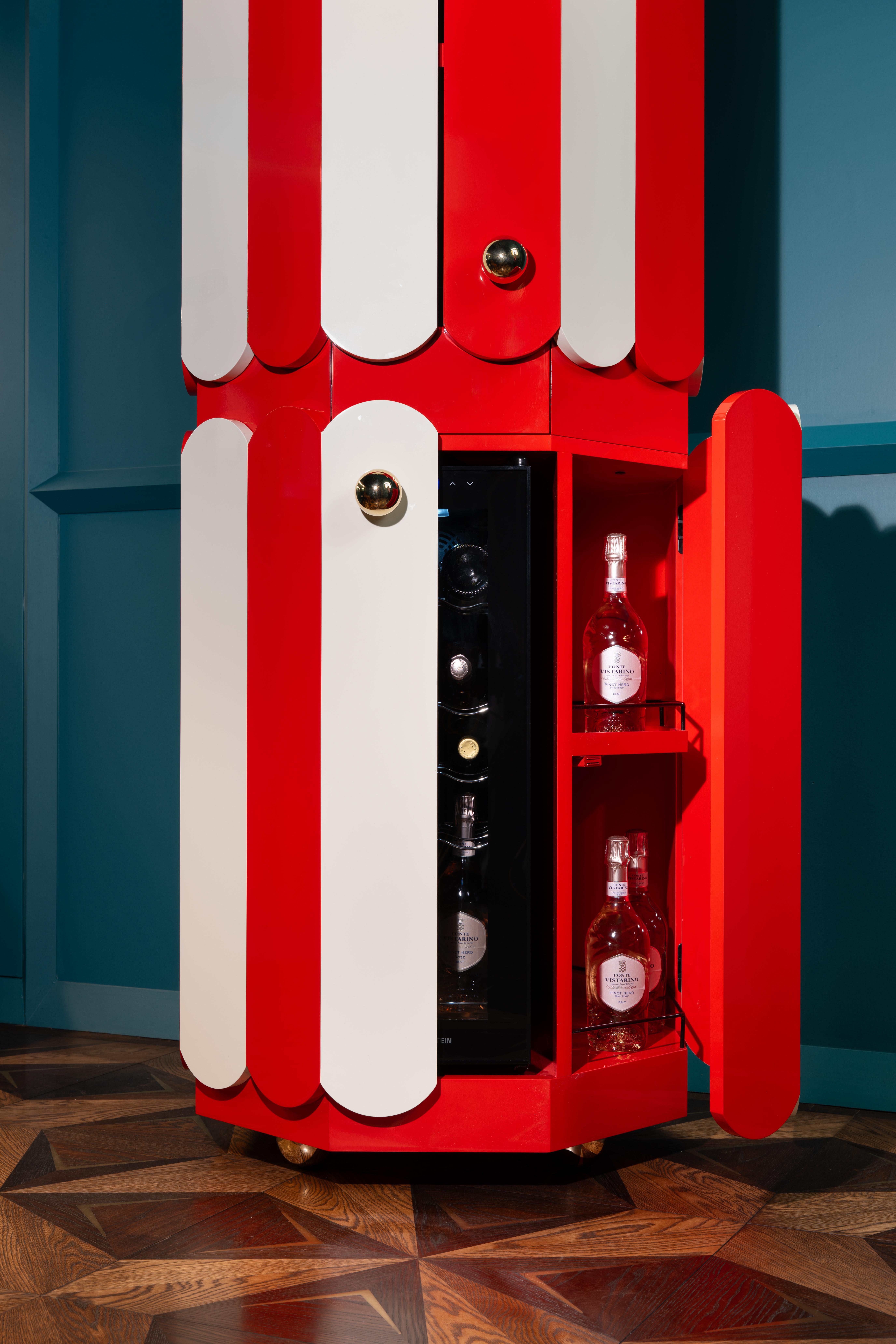 Pollock Bar Cabinet in aluminum by altreforme For Sale 8