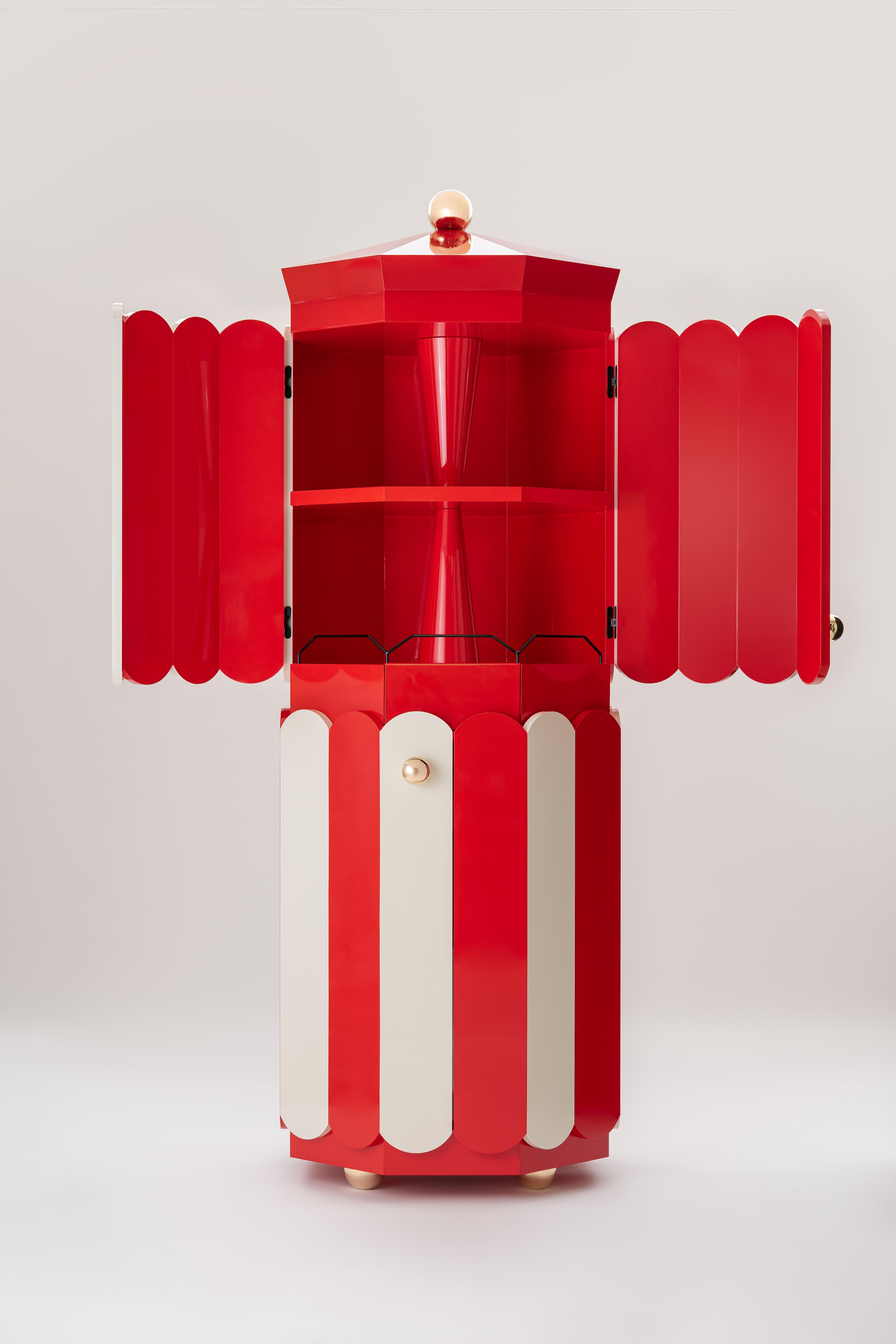 Modern Pollock Bar Cabinet in aluminum by altreforme For Sale