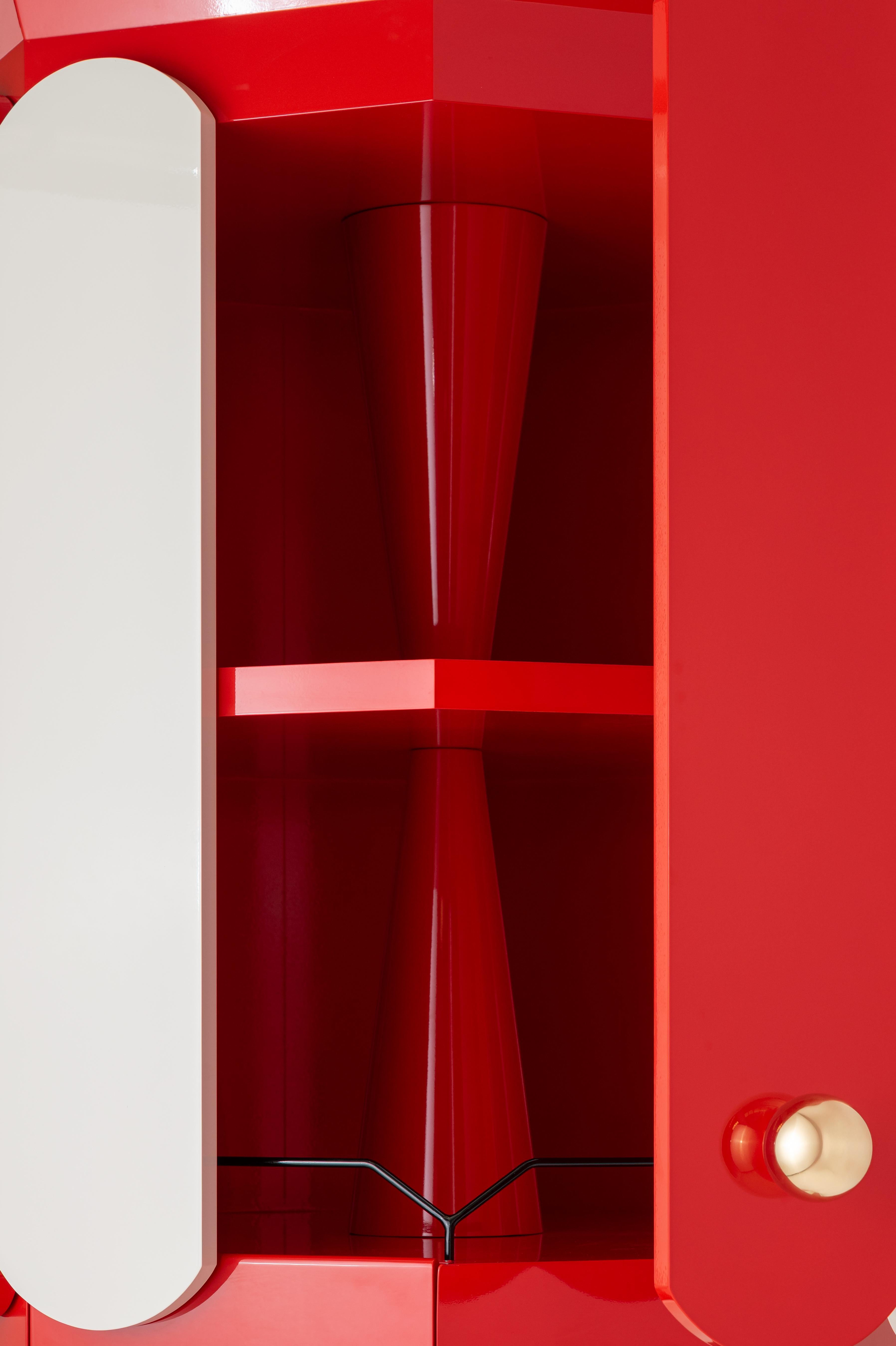 Pollock Bar Cabinet in aluminum by altreforme In New Condition For Sale In Calolziocorte (Lecco) Italy, IT