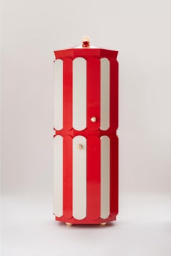 Pollock Bar Cabinet in Lacquered Wood & Glass by altreforme