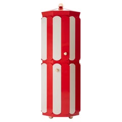 Pollock Bar Cabinet in Lacquered Wood & Glass by altreforme