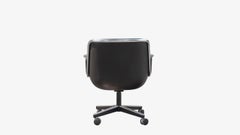 Pollock Executive Chairs in Black Leather by Charles Pollock for Knoll