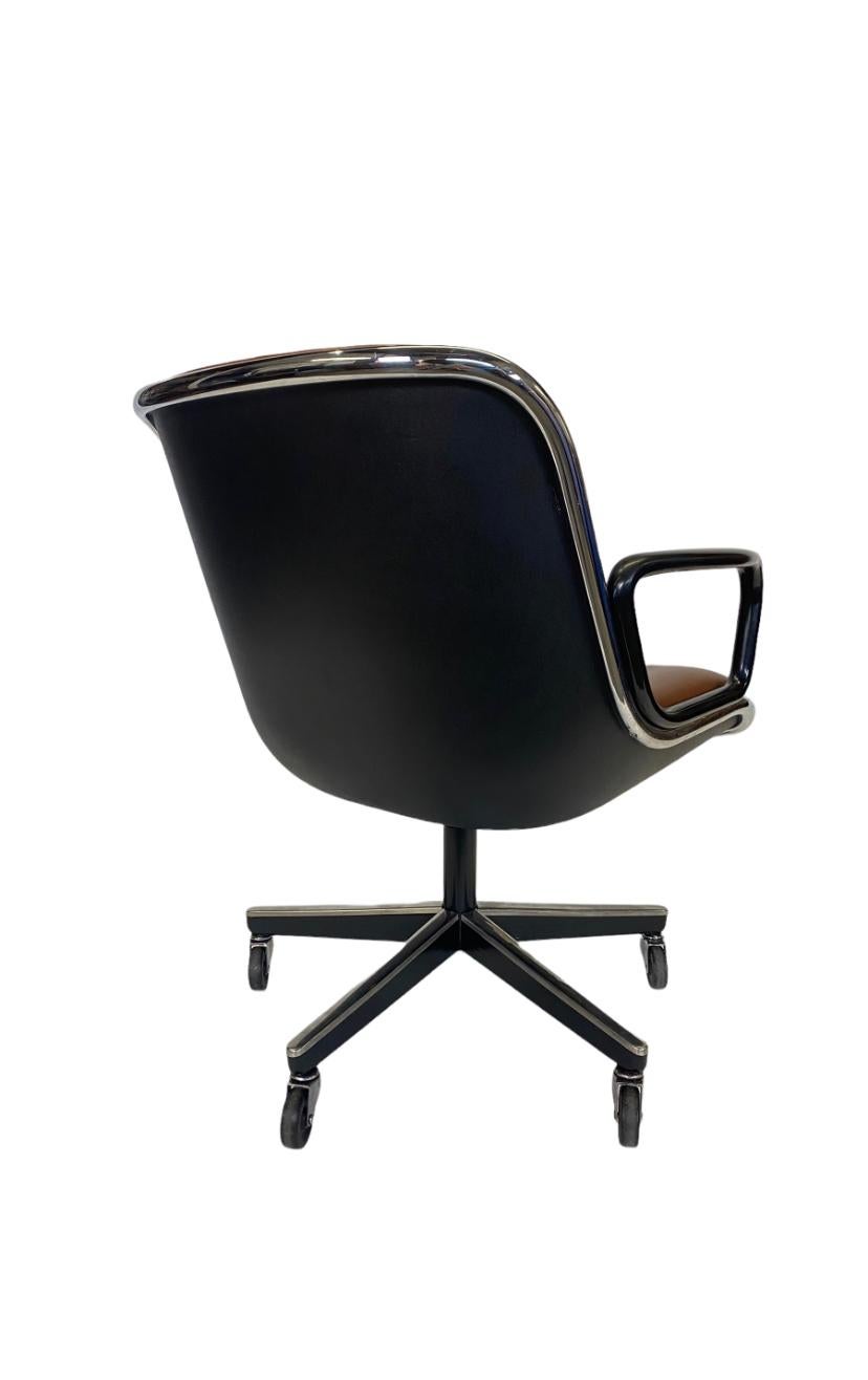 American Pollock Executive Desk Chair in Brown Leather