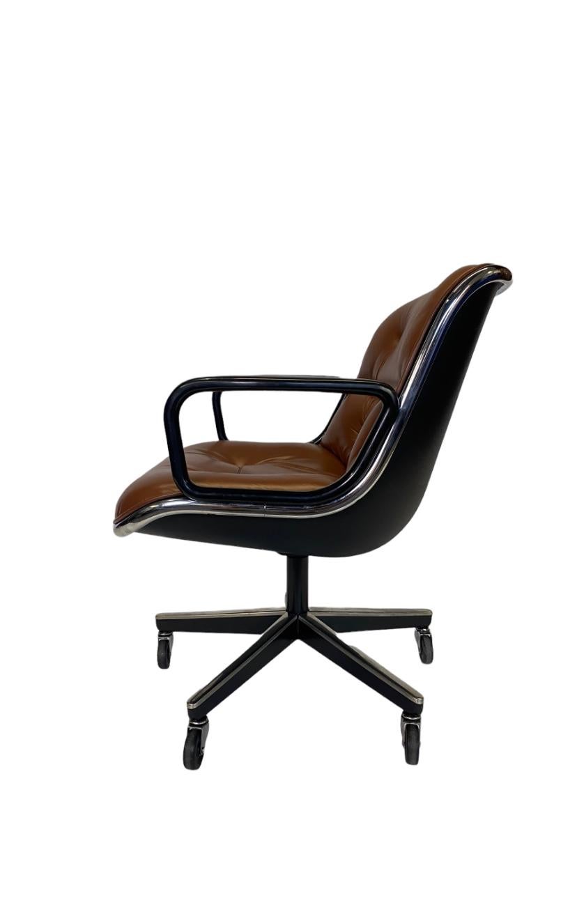 Pollock Executive Desk Chair in Brown Leather 1