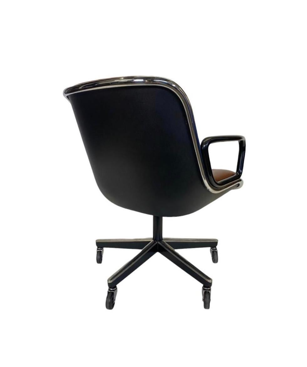Late 20th Century Pollock Executive Desk Chair in Brown Leather