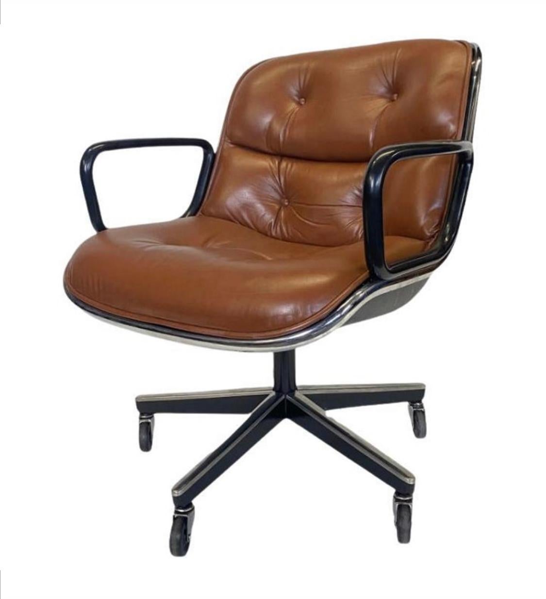 Pollock Executive Desk Chair in Brown Leather 3