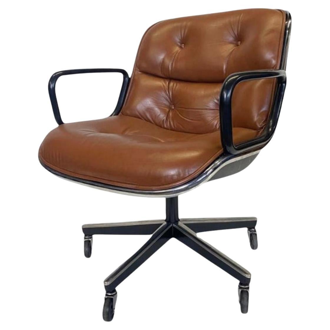 Pollock Executive Desk Chair in Brown Leather
