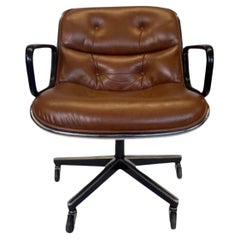 Pollock Executive Desk Chair in Brown Leather