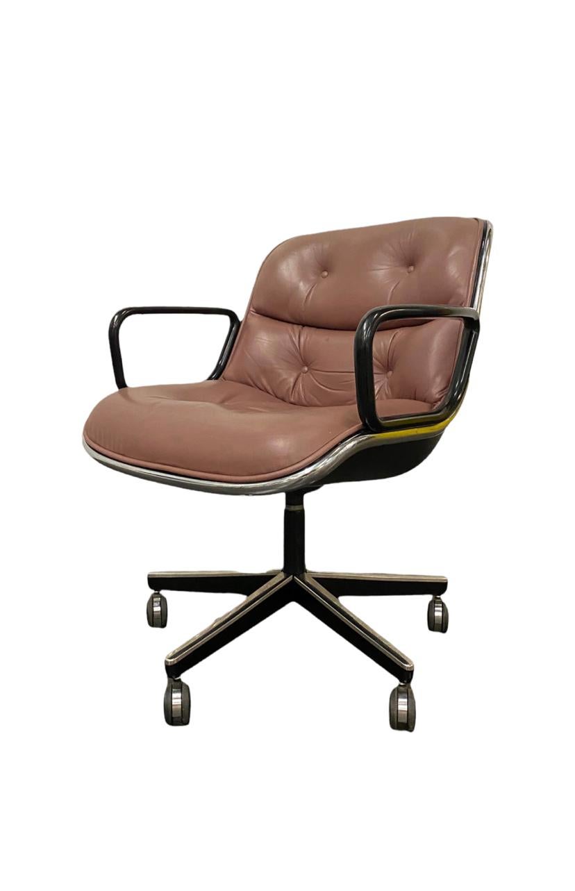 light brown leather desk chair