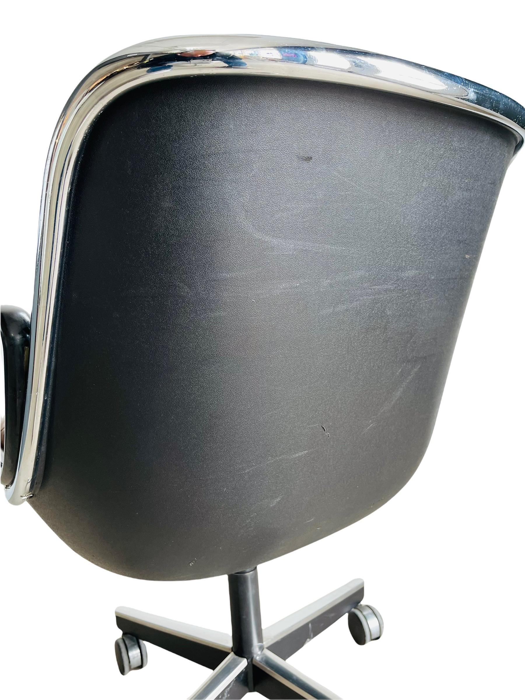 Stainless Steel Pollock Executive Office Armchair Designed by Charles Pollock for Knoll