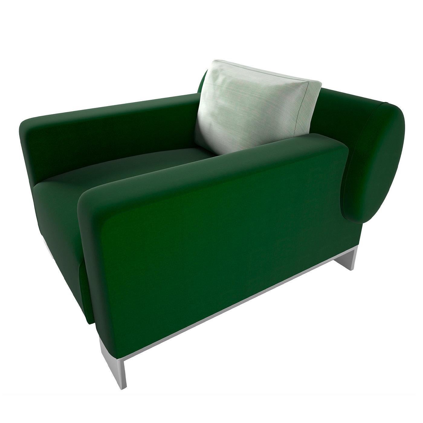Modern Pollock Green Armchair by Giannella Ventura For Sale