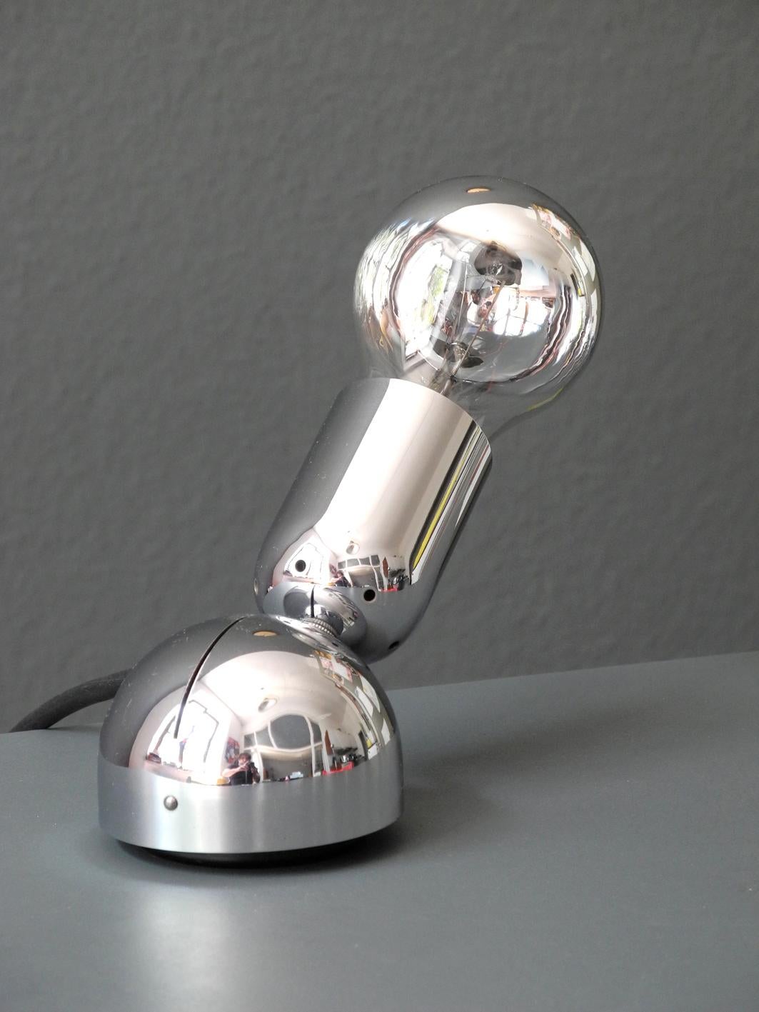 German Pollux Chrome Table or Wall Light by Ingo Maurer for Design M