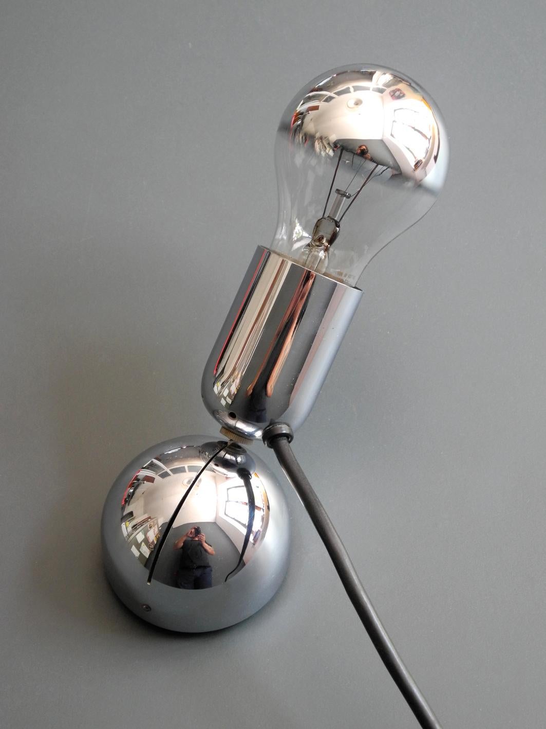 Mid-20th Century Pollux Chrome Table or Wall Light by Ingo Maurer for Design M