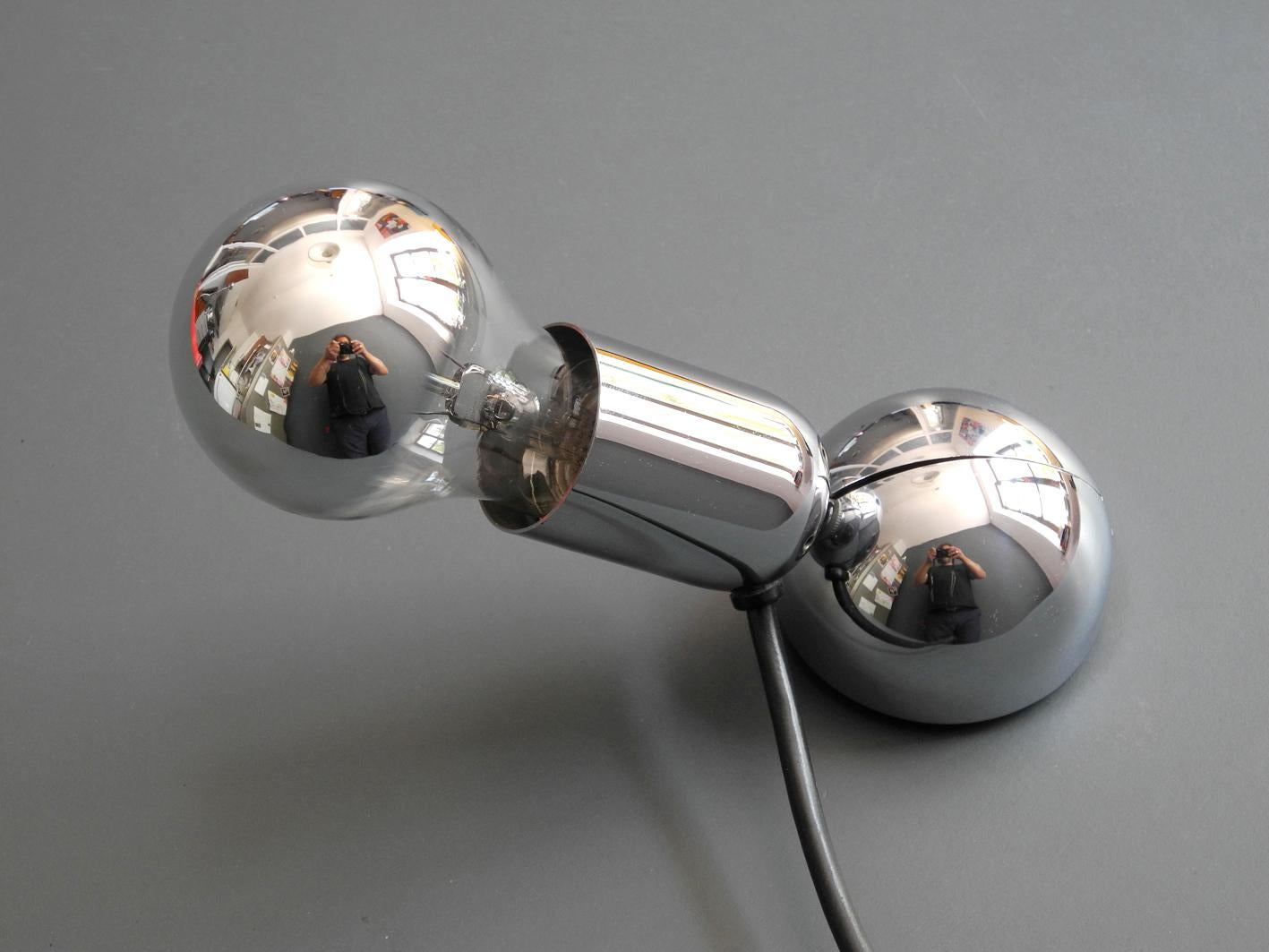 Metal Pollux Chrome Table or Wall Light by Ingo Maurer for Design M